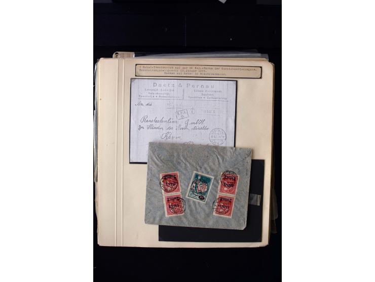 1920/21, Surcharge on Liberation of Courland and Constitutional Assembly, unused and used collection with many varieties like