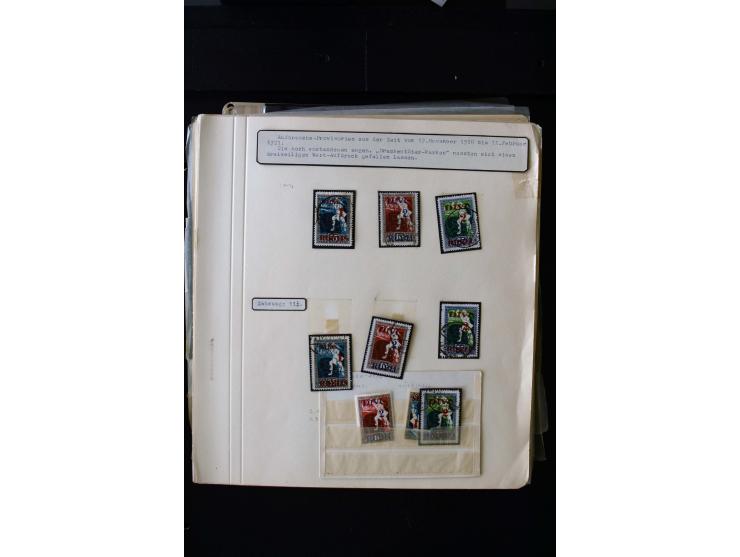 1920/21, Surcharge on Liberation of Courland and Constitutional Assembly, unused and used collection with many varieties like
