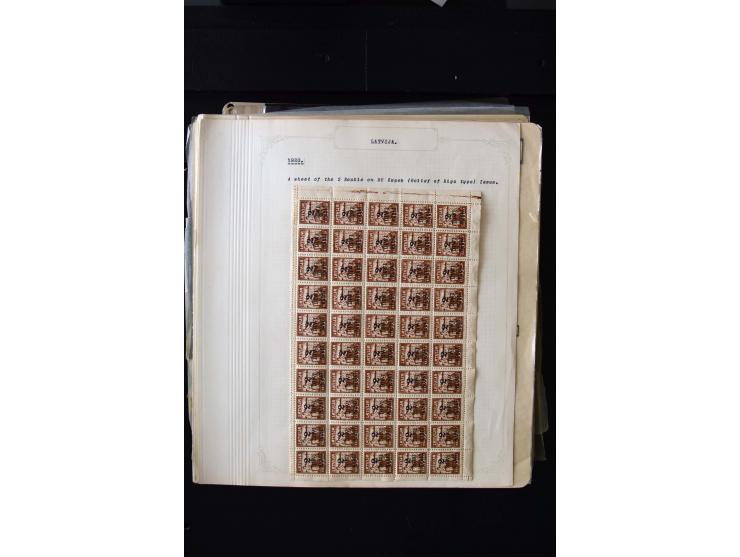 1920/21, Surcharge on Liberation of Courland and Constitutional Assembly, unused and used collection with many varieties like