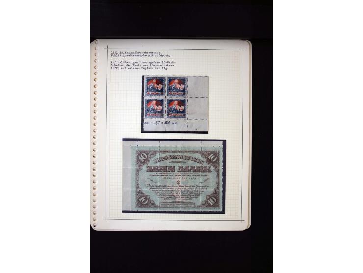 1921, Red Cross 2 r., interesting unused and used collection with several sets on blue reverse, fine