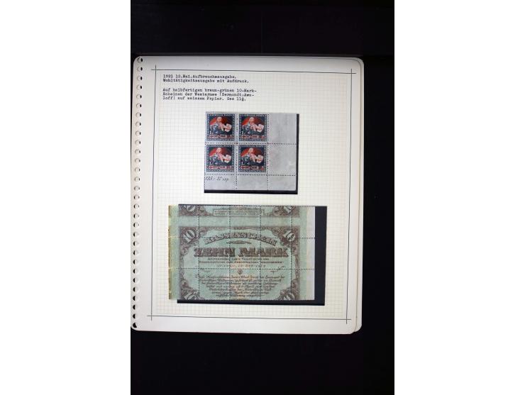 1921, Red Cross 2 r., interesting unused and used collection with several sets on blue reverse, fine
