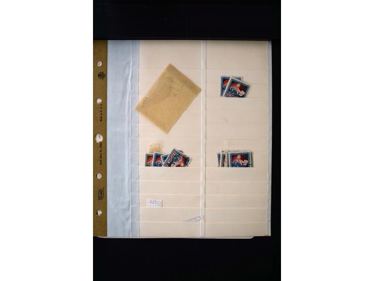 1921, Red Cross 2 r., interesting unused and used collection with several sets on blue reverse, fine
