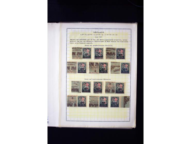 1921, Overprint-Issue 10 - 100 r., interesting unused and used collection with different overprint types, offsets, perforatio