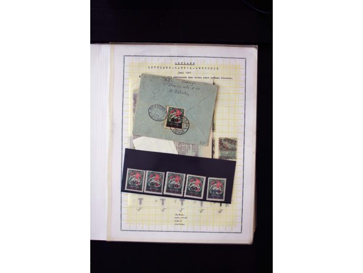 1921, Overprint-Issue 10 - 100 r., interesting unused and used collection with different overprint types, offsets, perforatio