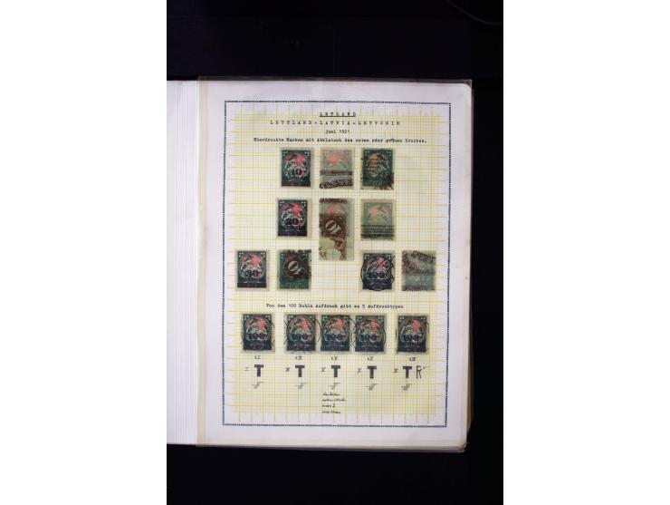 1921, Overprint-Issue 10 - 100 r., interesting unused and used collection with different overprint types, offsets, perforatio