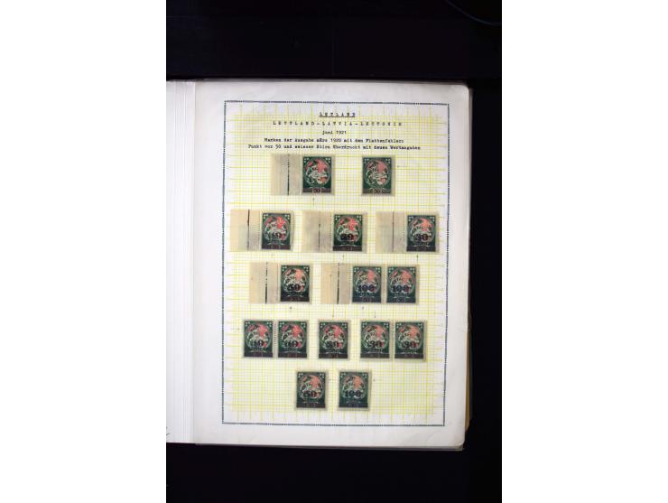 1921, Overprint-Issue 10 - 100 r., interesting unused and used collection with different overprint types, offsets, perforatio