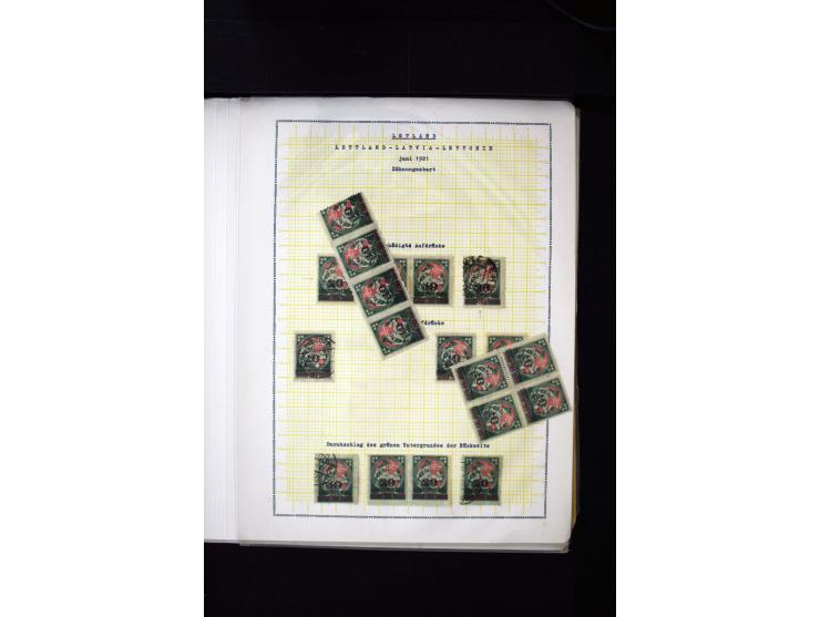 1921, Overprint-Issue 10 - 100 r., interesting unused and used collection with different overprint types, offsets, perforatio