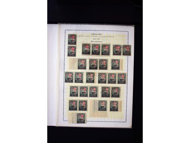 1921, Overprint-Issue 10 - 100 r., interesting unused and used collection with different overprint types, offsets, perforatio