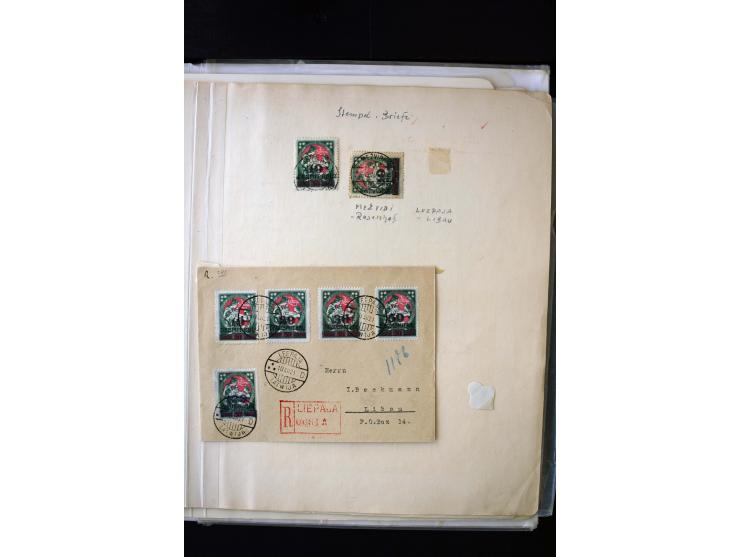 1921, Overprint-Issue 10 - 100 r., interesting unused and used collection with different overprint types, offsets, perforatio