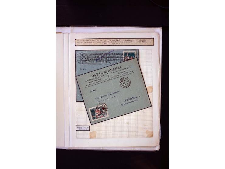 1921, Overprint-Issue 10 - 100 r., interesting unused and used collection with different overprint types, offsets, perforatio