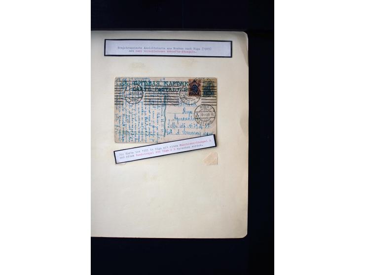 1921, Airmail 10-20 r., unused and used collection, including some pairs imperforated between, different perforations and 3 c