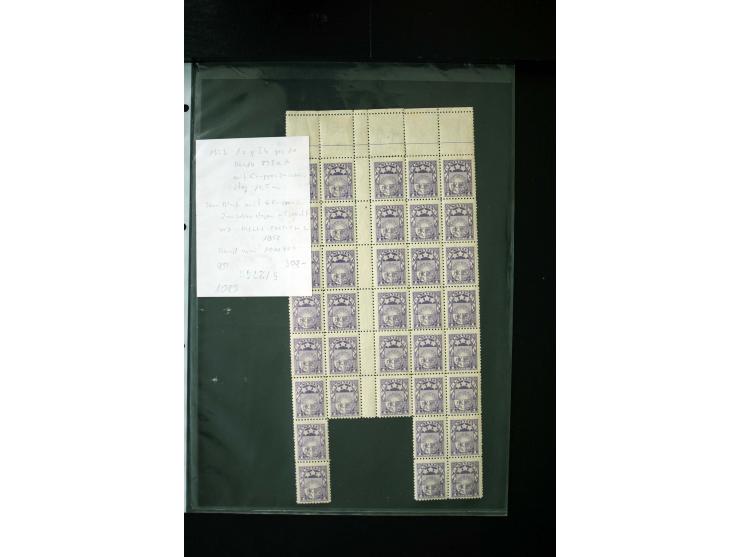 1 - 4 s. and 10 - 20 s., each as block of 12 with gutters in the middle and at both sides, and 1 s. as block of 38 with 6 gut