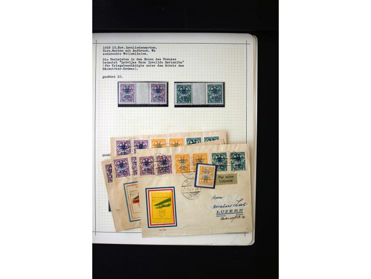 1923, Invalids 1-4 s., used and unused group with some covers and some better perforations like Mi.-No. 101C and 102D(2), fin