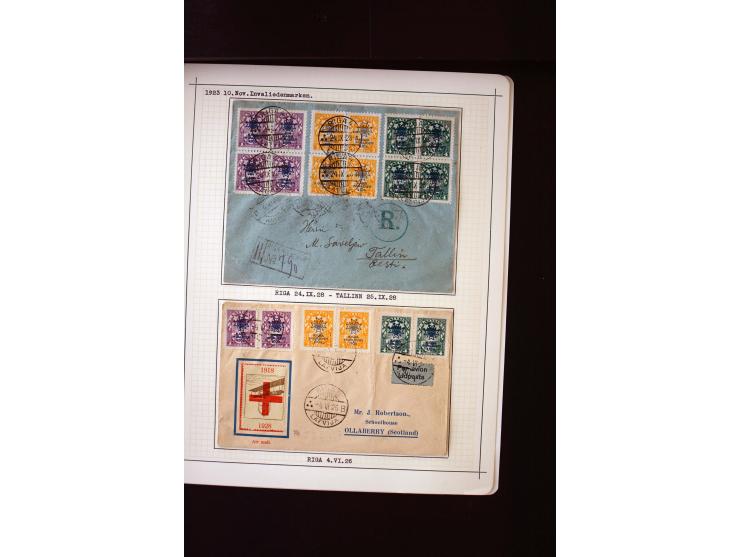 1923, Invalids 1-4 s., used and unused group with some covers and some better perforations like Mi.-No. 101C and 102D(2), fin