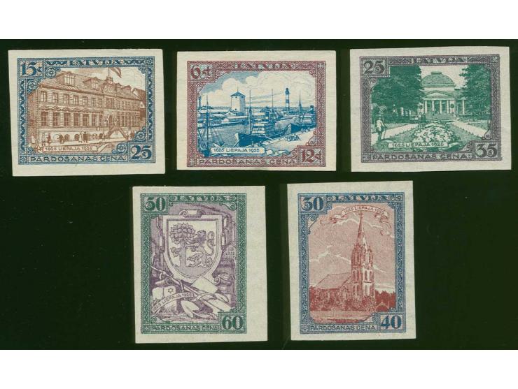 1925, Tercentenary of Liepaja 6-50 s., complete set, unused, very fine