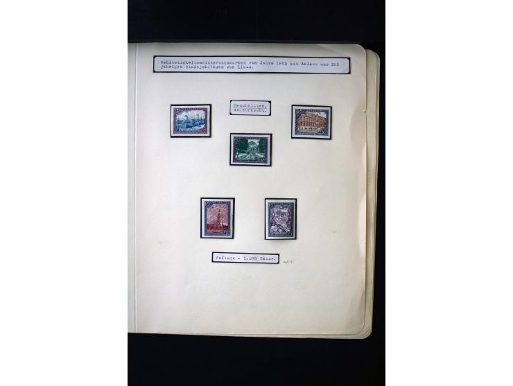 1925, 300 Years Libau 6-50 s., unused and used collection with perforation varieties and one imperforated sets and some cover