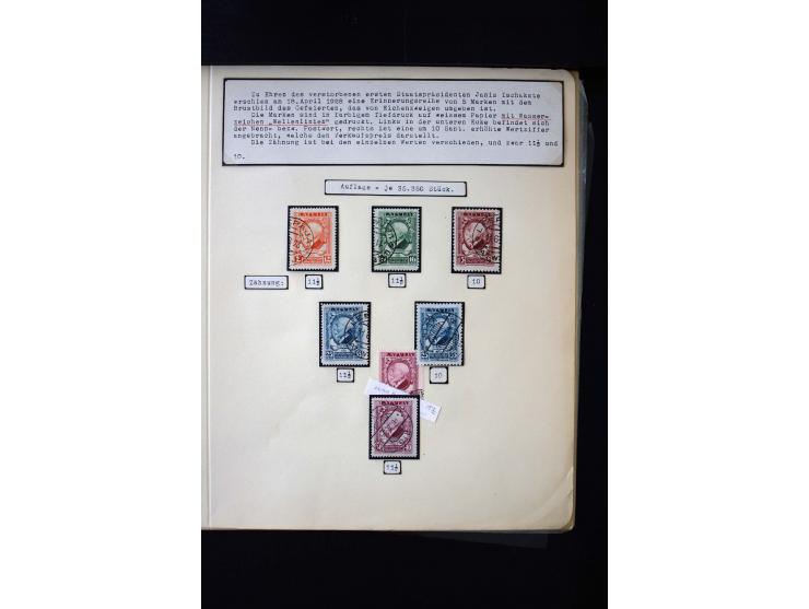 1929, Cakste and Meierovics 2-30 s., used and unused sets with different watermarks and some covers, fine