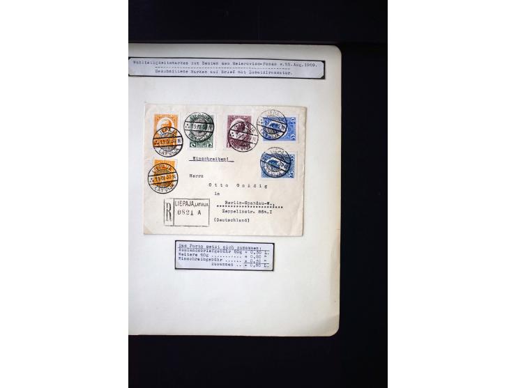 1929, Cakste and Meierovics 2-30 s., used and unused sets with different watermarks and some covers, fine