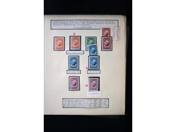 1929, Cakste and Meierovics 2-30 s., used and unused sets with different watermarks and some covers, fine