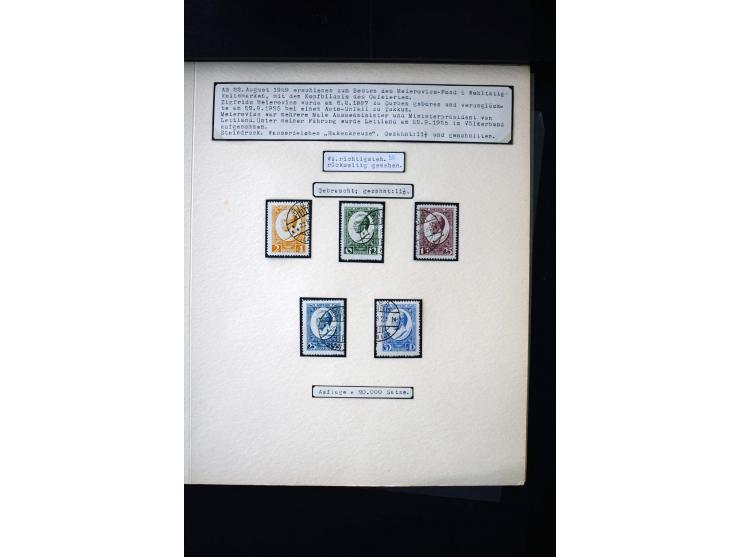 1929, Cakste and Meierovics 2-30 s., used and unused sets with different watermarks and some covers, fine