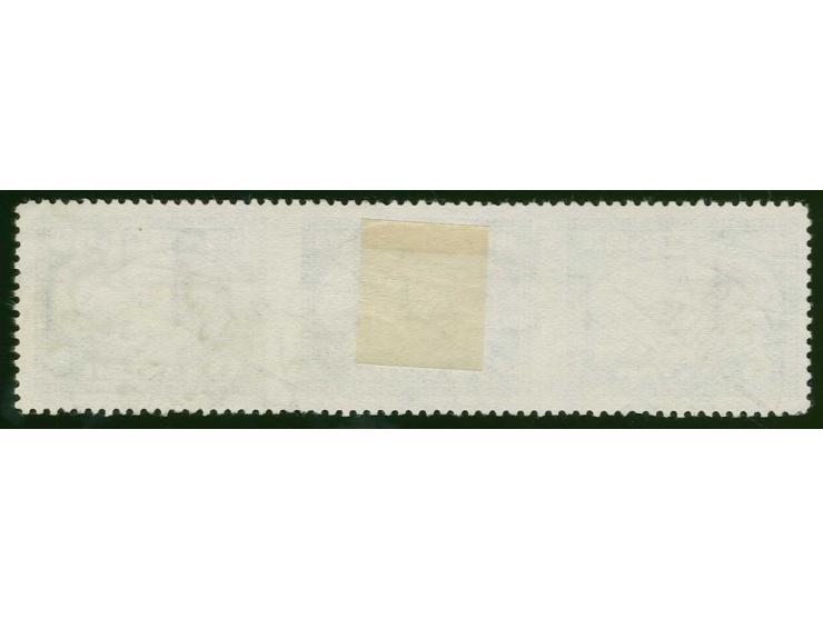 1928, 10th Anniversary of Independence 6 s. green/lilac, horizontal strip of three, imperforated vertically, used, small tear