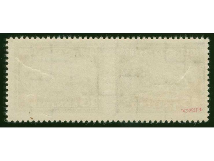 1928, 10th Anniversary of Independence 15 s. brown/green, horizontal pair, imperforated vertically, unused, fine