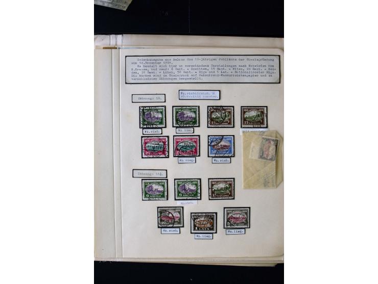 1928, 10th Anniversary of Independence 6 s.-1 l., used and unused collection with different watermarks, perforations, varieti