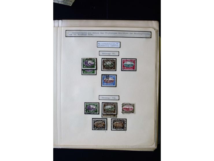 1928, 10th Anniversary of Independence 6 s.-1 l., used and unused collection with different watermarks, perforations, varieti