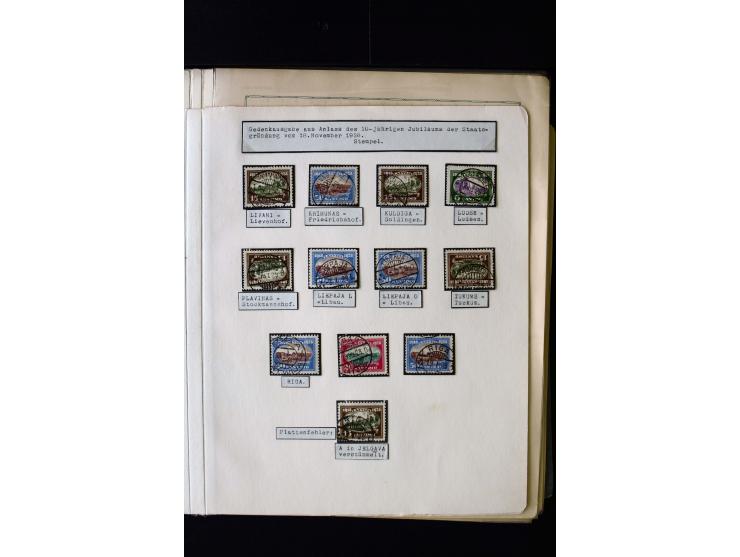 1928, 10th Anniversary of Independence 6 s.-1 l., used and unused collection with different watermarks, perforations, varieti