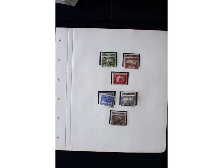 1928, Freedom Monument 6 s.-1 l., used and unused collection with different watermarks, plate flaws and two covers, fine