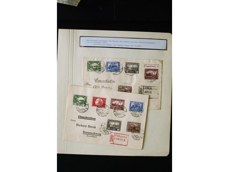 1928, Freedom Monument 6 s.-1 l., used and unused collection with different watermarks, plate flaws and two covers, fine