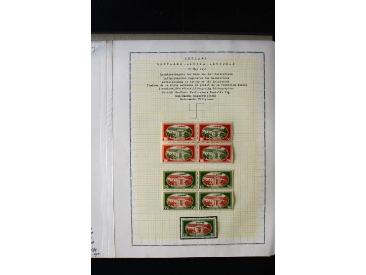 1930, Airmail 10-15 s., unused and used collection containing different watermarks, perforation varieties and 4 covers