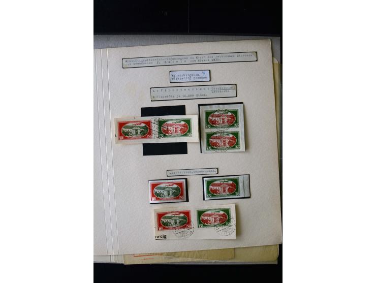 1930, Airmail 10-15 s., unused and used collection containing different watermarks, perforation varieties and 4 covers