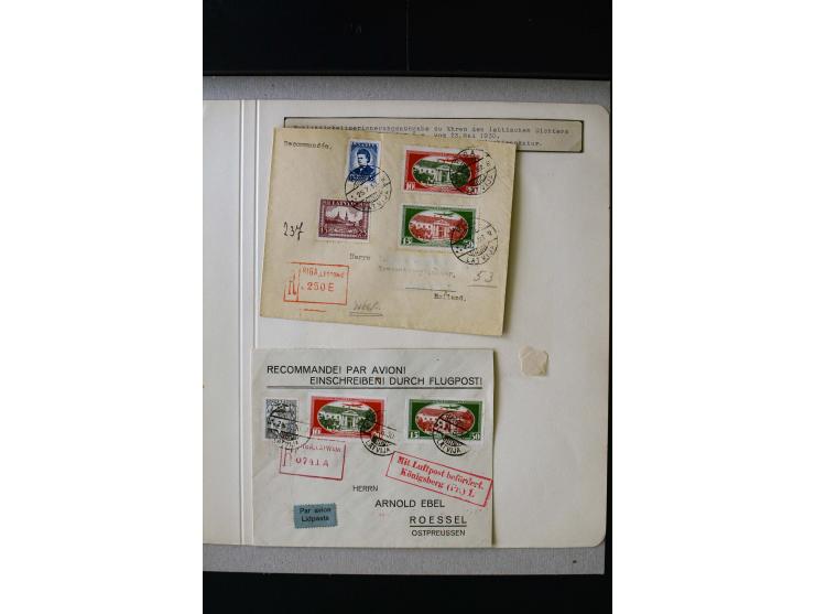 1930, Airmail 10-15 s., unused and used collection containing different watermarks, perforation varieties and 4 covers