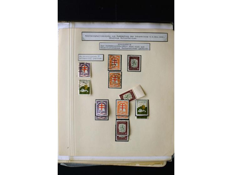 1930, Anti-Tuberculosis 1-30 s., unused and used collection with perforation varieties, different watermarks, Mi.-No 161F (2)