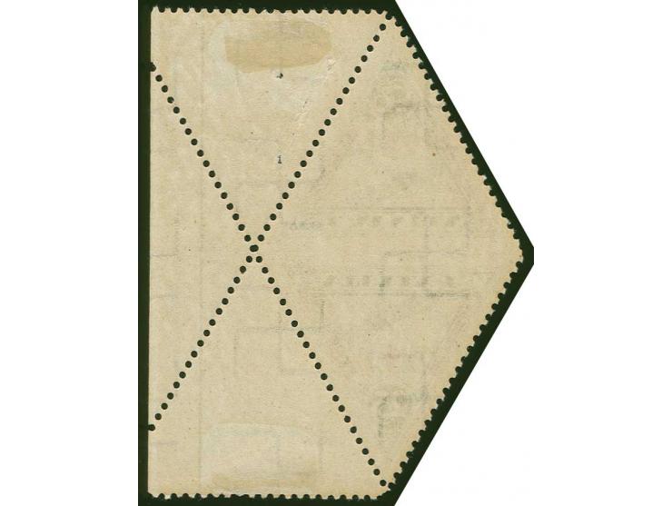 1931, Airmail 25 s. blue, vertical pair with left sheet margin, imperforated between, mint never hinged, hinge in the margin 