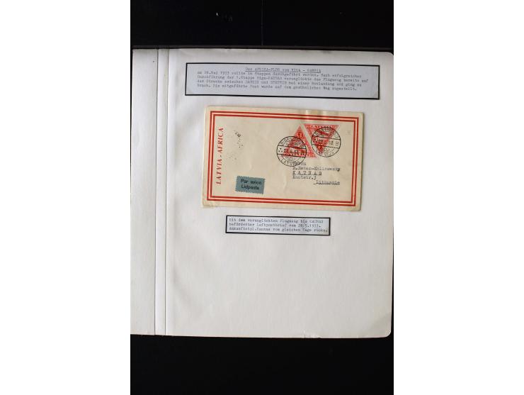 1933, Bathurst-Flight 10-100 s., unused set and 10 - 25 s. on cover plus one flight cover with Mi.-No. 178, fine