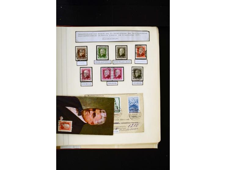 1934/37, very interesting unused and used collection ex Mi.-No. 232-261, containing multiples, plate flaws, perforation and w