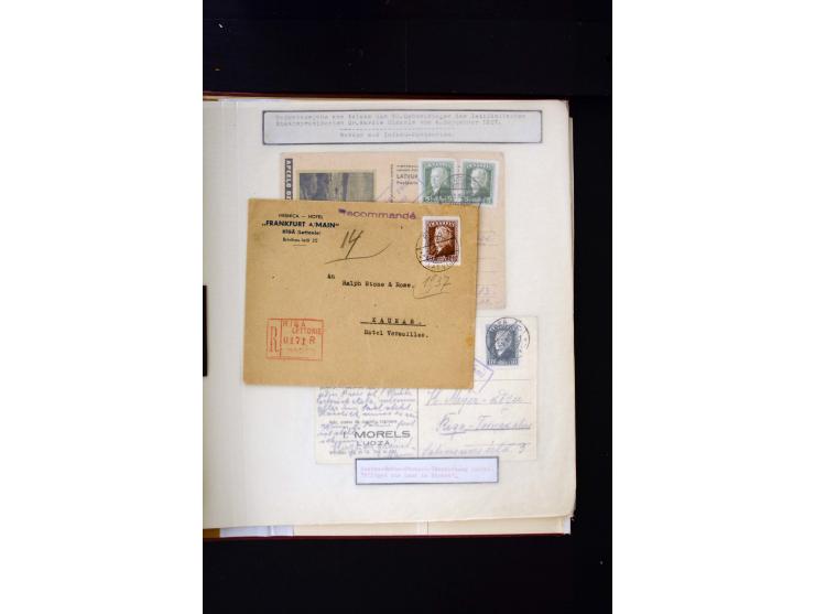 1934/37, very interesting unused and used collection ex Mi.-No. 232-261, containing multiples, plate flaws, perforation and w