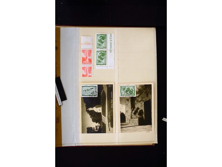 1934/37, very interesting unused and used collection ex Mi.-No. 232-261, containing multiples, plate flaws, perforation and w