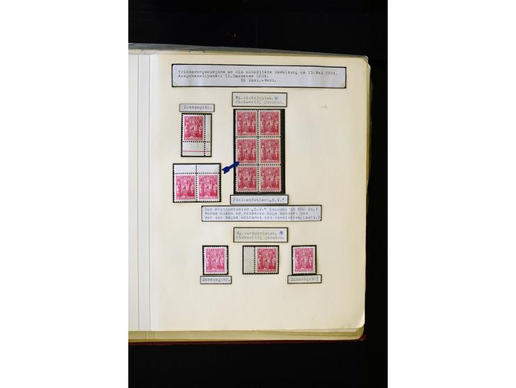 1934/37, very interesting unused and used collection ex Mi.-No. 232-261, containing multiples, plate flaws, perforation and w