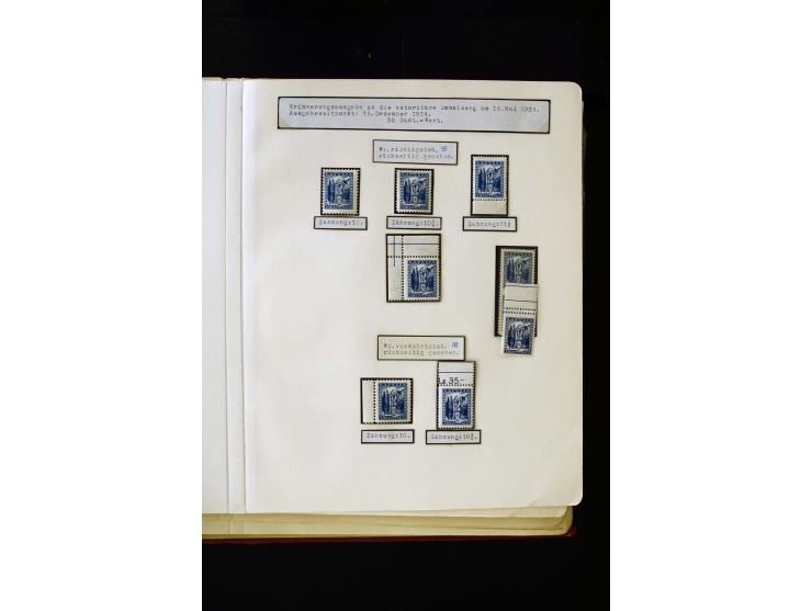 1934/37, very interesting unused and used collection ex Mi.-No. 232-261, containing multiples, plate flaws, perforation and w