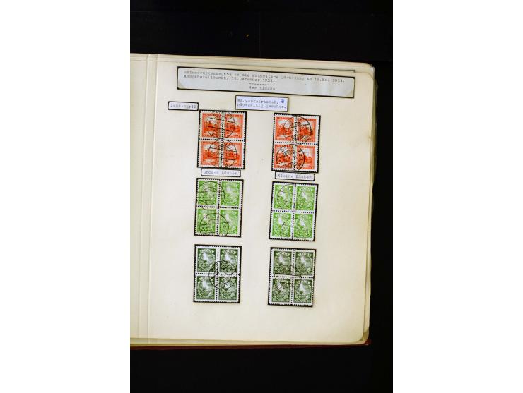 1934/37, very interesting unused and used collection ex Mi.-No. 232-261, containing multiples, plate flaws, perforation and w