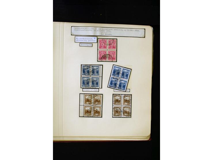 1934/37, very interesting unused and used collection ex Mi.-No. 232-261, containing multiples, plate flaws, perforation and w