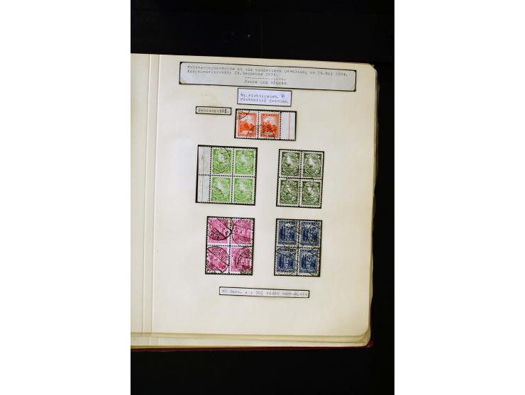 1934/37, very interesting unused and used collection ex Mi.-No. 232-261, containing multiples, plate flaws, perforation and w