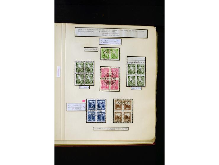 1934/37, very interesting unused and used collection ex Mi.-No. 232-261, containing multiples, plate flaws, perforation and w