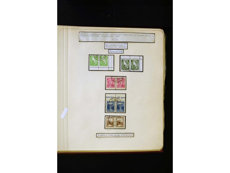 1934/37, very interesting unused and used collection ex Mi.-No. 232-261, containing multiples, plate flaws, perforation and w