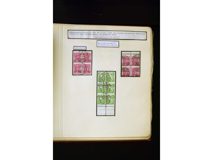 1934/37, very interesting unused and used collection ex Mi.-No. 232-261, containing multiples, plate flaws, perforation and w