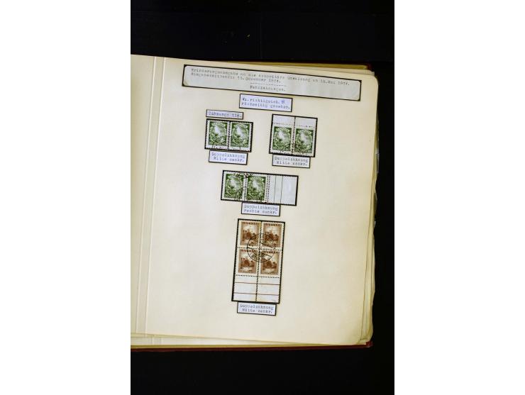 1934/37, very interesting unused and used collection ex Mi.-No. 232-261, containing multiples, plate flaws, perforation and w