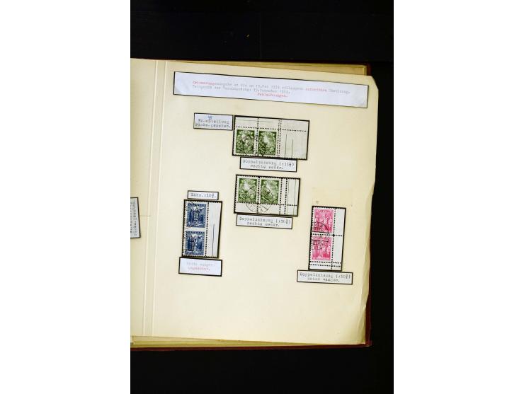 1934/37, very interesting unused and used collection ex Mi.-No. 232-261, containing multiples, plate flaws, perforation and w